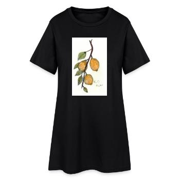 Citronnier - Robe T-shirt Femme - noir - Devant