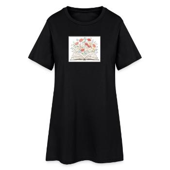 Livres - Robe T-shirt Femme - noir - Devant