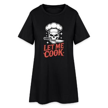 Laisse-moi cuisiner, cuisiner, griller, griller, Maître Chef, - Robe T-shirt Femme - noir - Devant