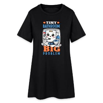 Das Einsteigen In Flugzeuge lustig - Frauen T-Shirt-Kleid - Schwarz - Vorne