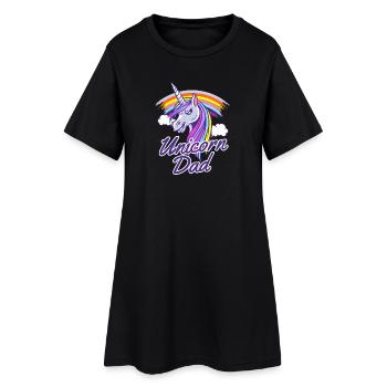 unicorn dad - Frauen T-Shirt-Kleid - Schwarz - Vorne