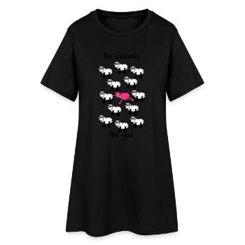 be different - be colorful - Women’s T-Shirt Dress - black - Front