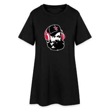 marx_star_ot_2color_bg - Robe T-shirt Femme - noir - Devant