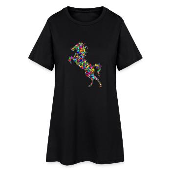 Cheval - Robe T-shirt Femme - noir - Devant