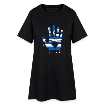 Gib mir Fünf Griechenland - Frauen T-Shirt-Kleid - Schwarz - Vorne