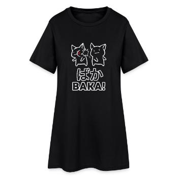 Anime - Baka - Frauen T-Shirt-Kleid - Schwarz - Vorne