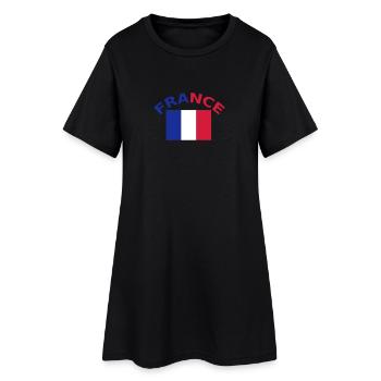 France, France, drapeau, drapeau - Robe T-shirt Femme - noir - Devant