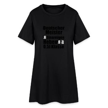 Deutscher Meister Heben 0 5l Klasse Statement Bier - Frauen T-Shirt-Kleid - Schwarz - Vorne