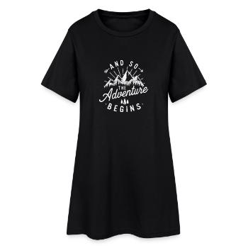 And So The Adventure Begins - Camping Abenteuer - Women’s T-Shirt Dress - black - Front