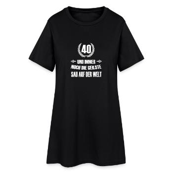 40 Geburtstag - Frauen T-Shirt-Kleid - Schwarz - Vorne