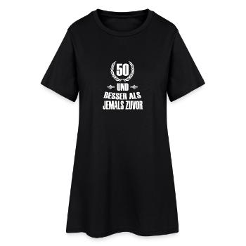 50 Geburtstag - Frauen T-Shirt-Kleid - Schwarz - Vorne