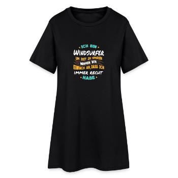 Windsurfen - Ich bin Windsurfer - Frauen T-Shirt-Kleid - Schwarz - Vorne