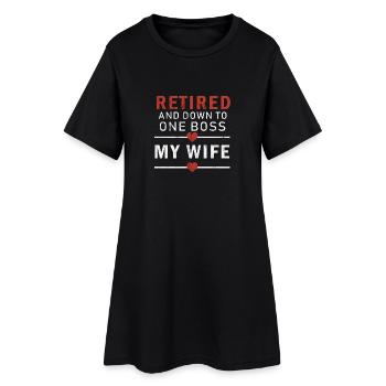 pensioner - Women’s T-Shirt Dress - black - Front