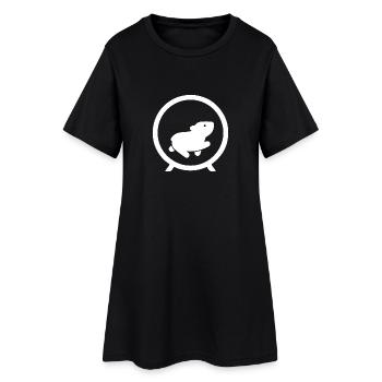 Hamster 9 to 5 burnout - Women’s T-Shirt Dress - black - Front