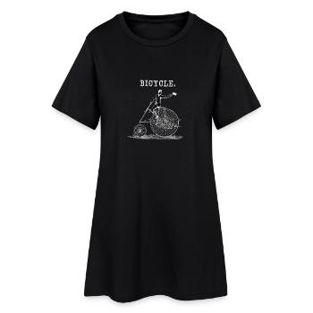 Cadeau minimaliste Vintage Old School vélo - Robe T-shirt Femme - noir - Devant