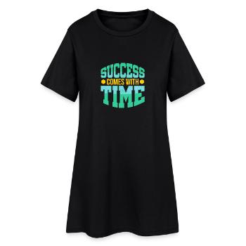 Le succès vient avec le temps - Robe T-shirt Femme - noir - Devant