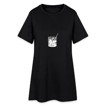 Kleines Glas Gin Tonic - Sommerdrink - Transparent - Frauen T-Shirt-Kleid - Schwarz - Vorne