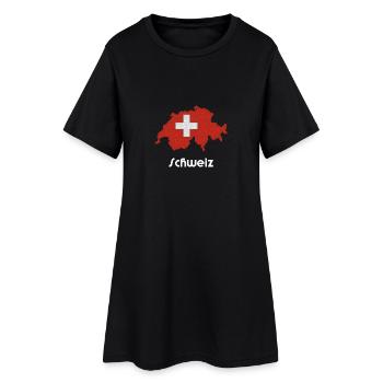 Suisse - Robe T-shirt Femme - noir - Devant