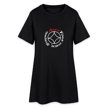 Singes ensemble fort // singes ensemble fort - Robe T-shirt Femme - noir - Devant