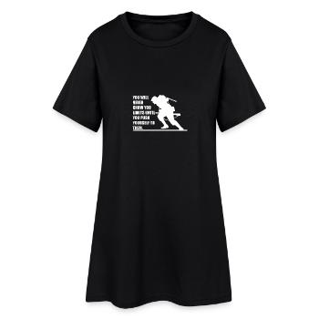Military I Army I Bundeswehr I Design I Limits I - Frauen T-Shirt-Kleid - Schwarz - Vorne