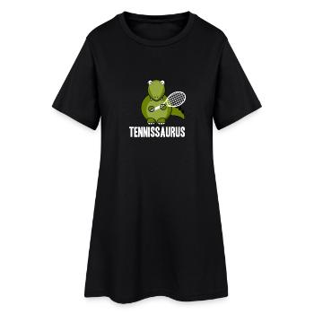 Dinosaure Tennis T-Rex Idée cadeau - Robe T-shirt Femme - noir - Devant