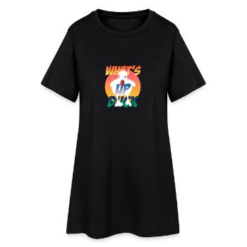 Qu’est-ce qu’il y a ? - Robe T-shirt Femme - noir - Devant