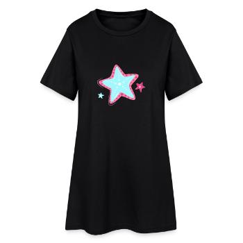 mer étoiles cadeau mer poissons animaux plage vacances - Robe T-shirt Femme - noir - Devant
