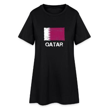Qatar Vintage - Robe T-shirt Femme - noir - Devant