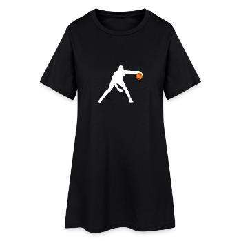 Basketball sportif dribble - Robe T-shirt Femme - noir - Devant