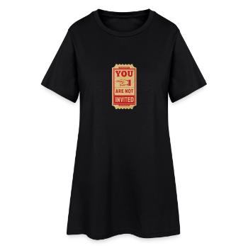 tu n’es pas invité - Robe T-shirt Femme - noir - Devant