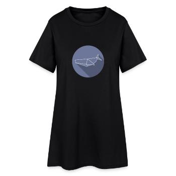 baleine - Robe T-shirt Femme - noir - Devant