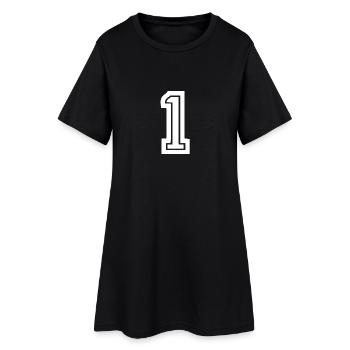 Un 1 - Robe T-shirt Femme - noir - Devant