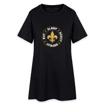Mangez la répétition du scout du sommeil - Scoutisme scout - Robe T-shirt Femme - noir - Devant