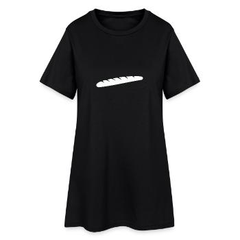 Baguette logo gift - Women’s T-Shirt Dress - black - Front