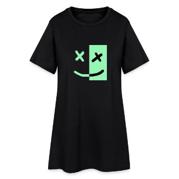 Smiley - Robe T-shirt Femme - noir - Devant