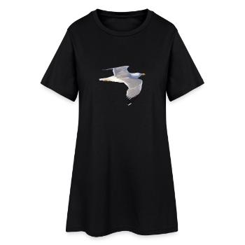 mouette - Robe T-shirt Femme - noir - Devant