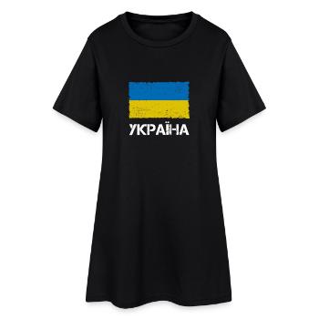 Ukraine Україна flag - Robe T-shirt Femme - noir - Devant