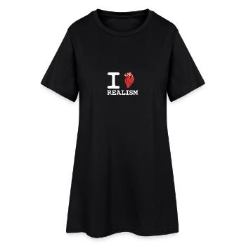 LOVE REALISM coeur orgue - Robe T-shirt Femme - noir - Devant