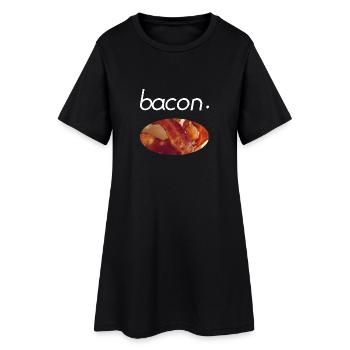 Bacon Foodie Foodlover alimentaire cadeau idée cadeau - Robe T-shirt Femme - noir - Devant