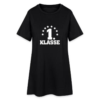 1. Klasse Stars... Geschenkidee - Frauen T-Shirt-Kleid - Schwarz - Vorne