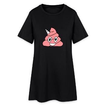 Pink Unicorn Garbage Pile - Women’s T-Shirt Dress - black - Front