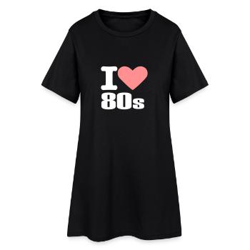 Geburtstag - 80 - Frauen T-Shirt-Kleid - Schwarz - Vorne