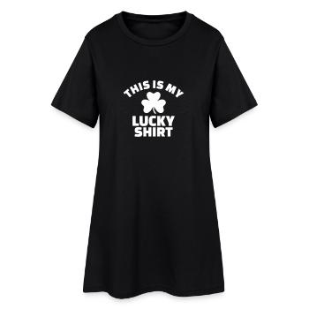 This is my lucky Shirt - Women’s T-Shirt Dress - black - Front