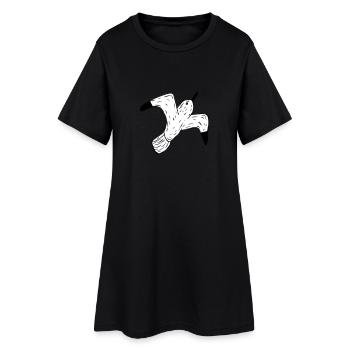 mouette - Robe T-shirt Femme - noir - Devant
