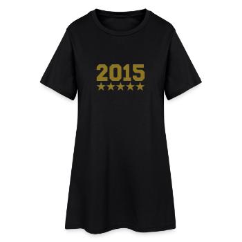 2015 - Women’s T-Shirt Dress - black - Front