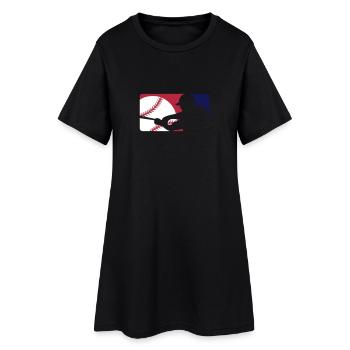Baseball Player Sign - Robe T-shirt Femme - noir - Devant