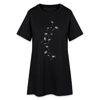 Pusteblume Design 5 - Frauen T-Shirt-Kleid - Schwarz - Vorne