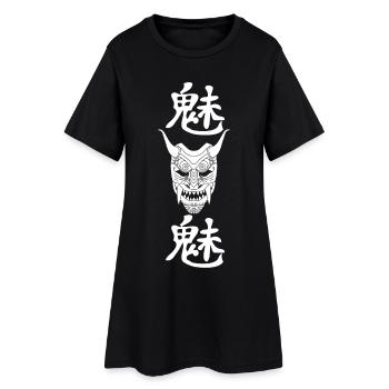 Démon blanc manga - Robe T-shirt Femme - noir - Devant