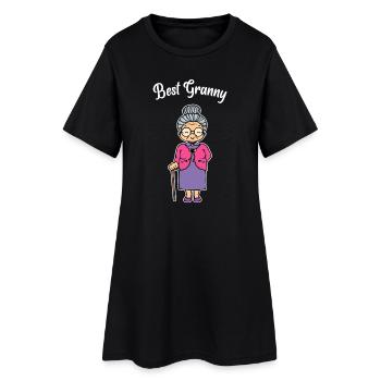 Oma Großmutter Beste Omi Sehschwäche Brille Spruch - Frauen T-Shirt-Kleid - Schwarz - Vorne