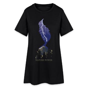 Éclair la puissance de la nature - Robe T-shirt Femme - noir - Devant